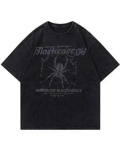 image of Spider Graphic T Shirt in Black, Men's (Size Large)