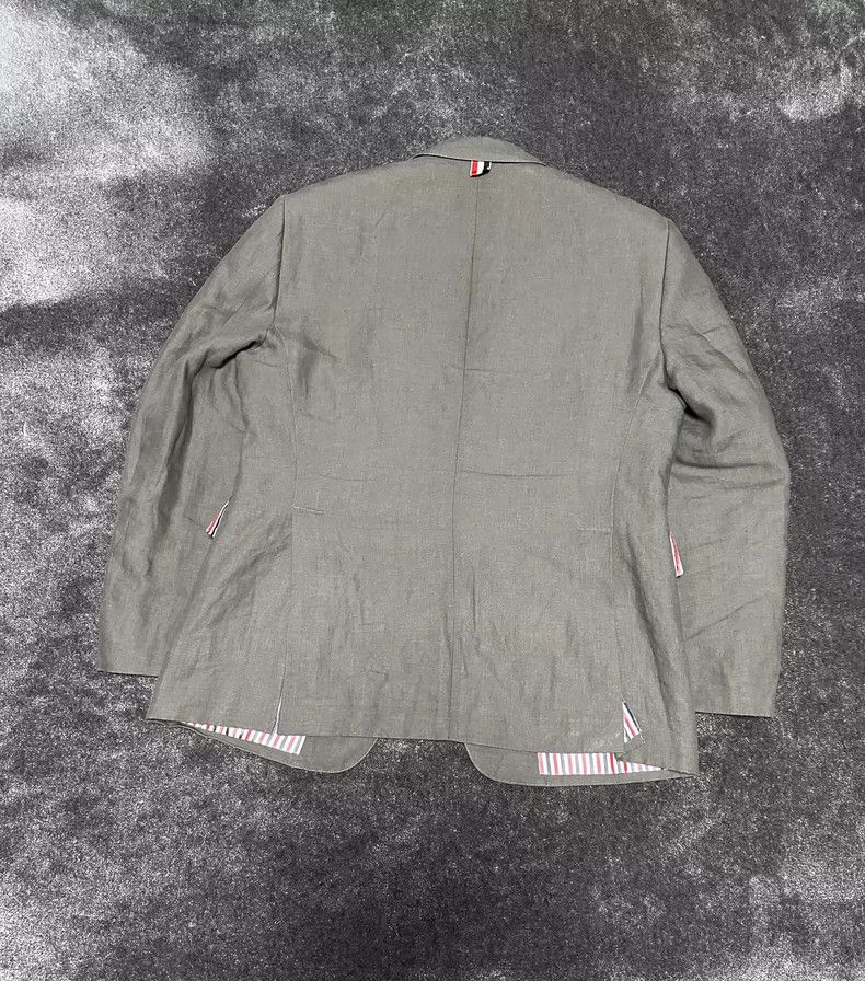Thom Browne Thom BrowneMedium gray linen suit jacket 2503-Nextarrow Size US L / EU 52-54 / 3 - 5 Thumbnail