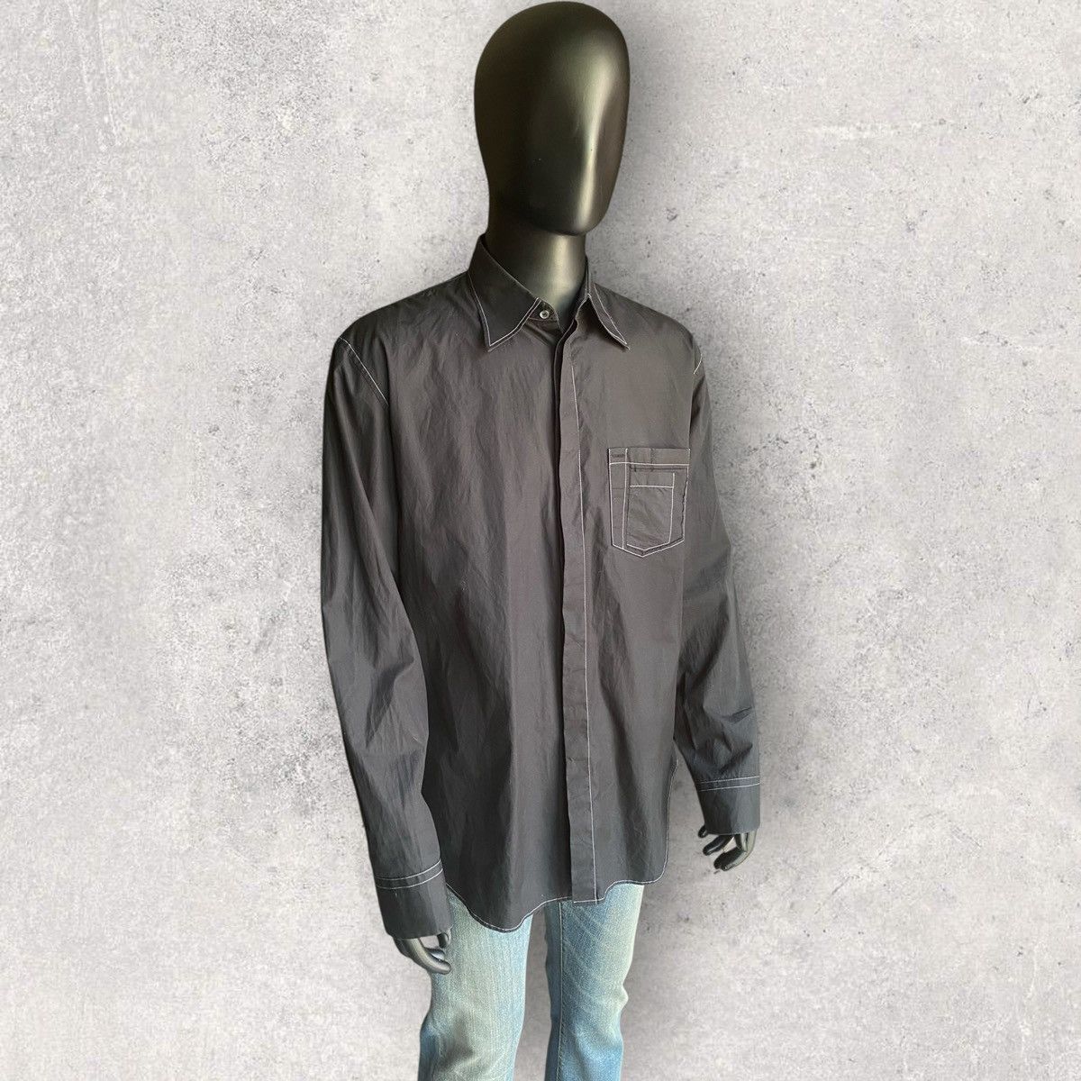 Maison Margiela SS18 Contrast Stitch Shirt Size US M / EU 48-50 / 2 - 2 Thumbnail