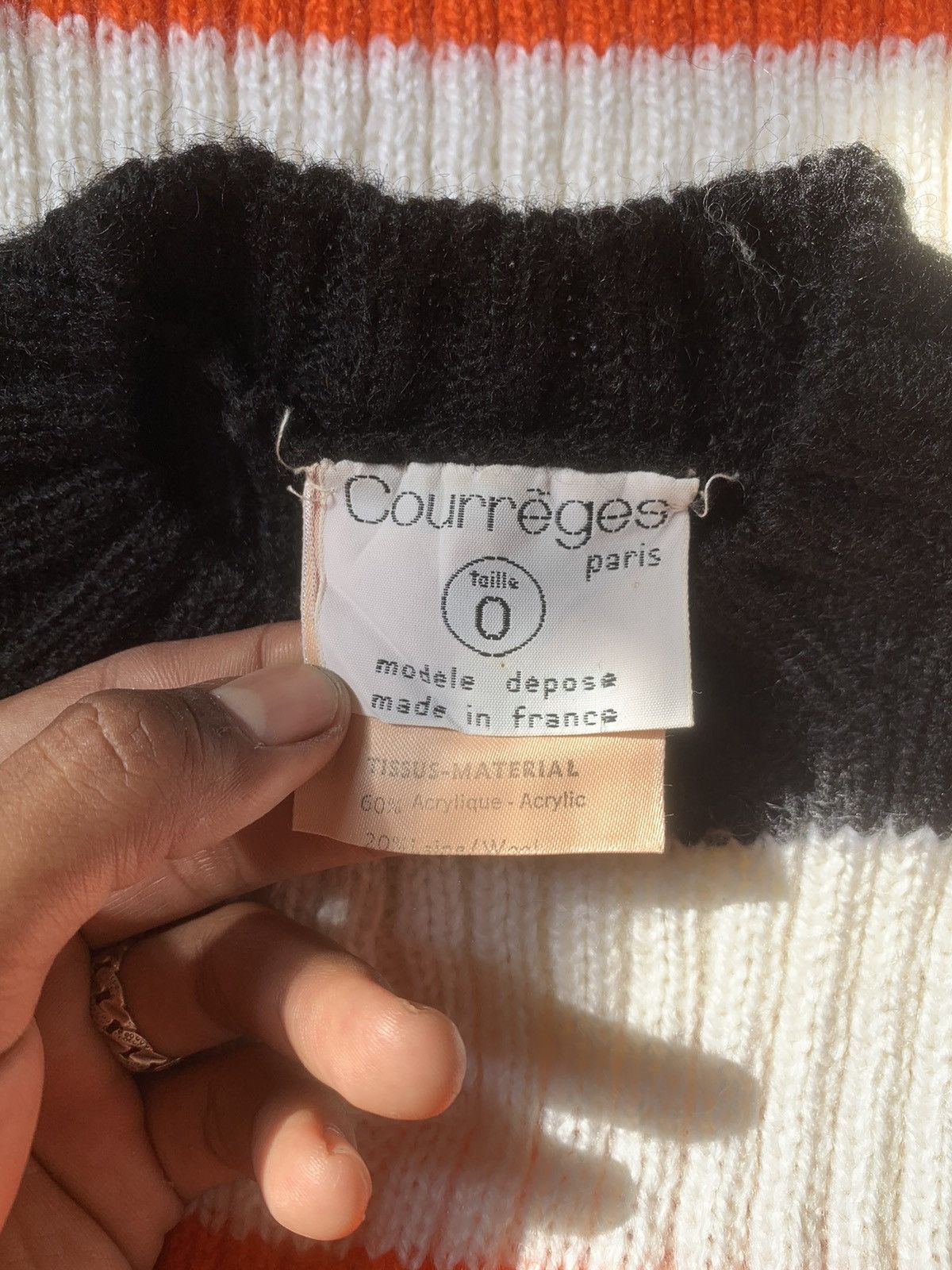 Courreges Rare Vintage 1970s Courreges Paris Stretchy Jumper Size XS / US 0-2 / IT 36-38 - 7 Thumbnail