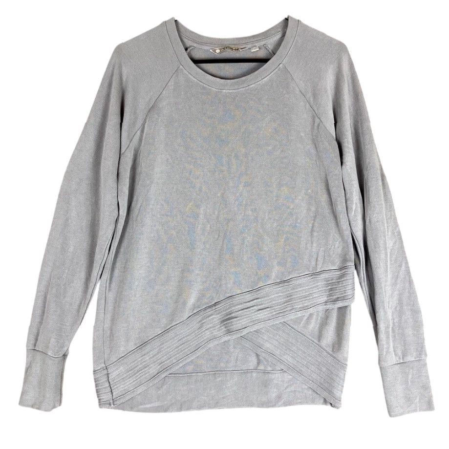 Athleta Athleta Sweatshirt Women Gray Serenity Criss Cross Pullover Modal Blend M Size M / US 6-8 / IT 42-44 - 2 Thumbnail
