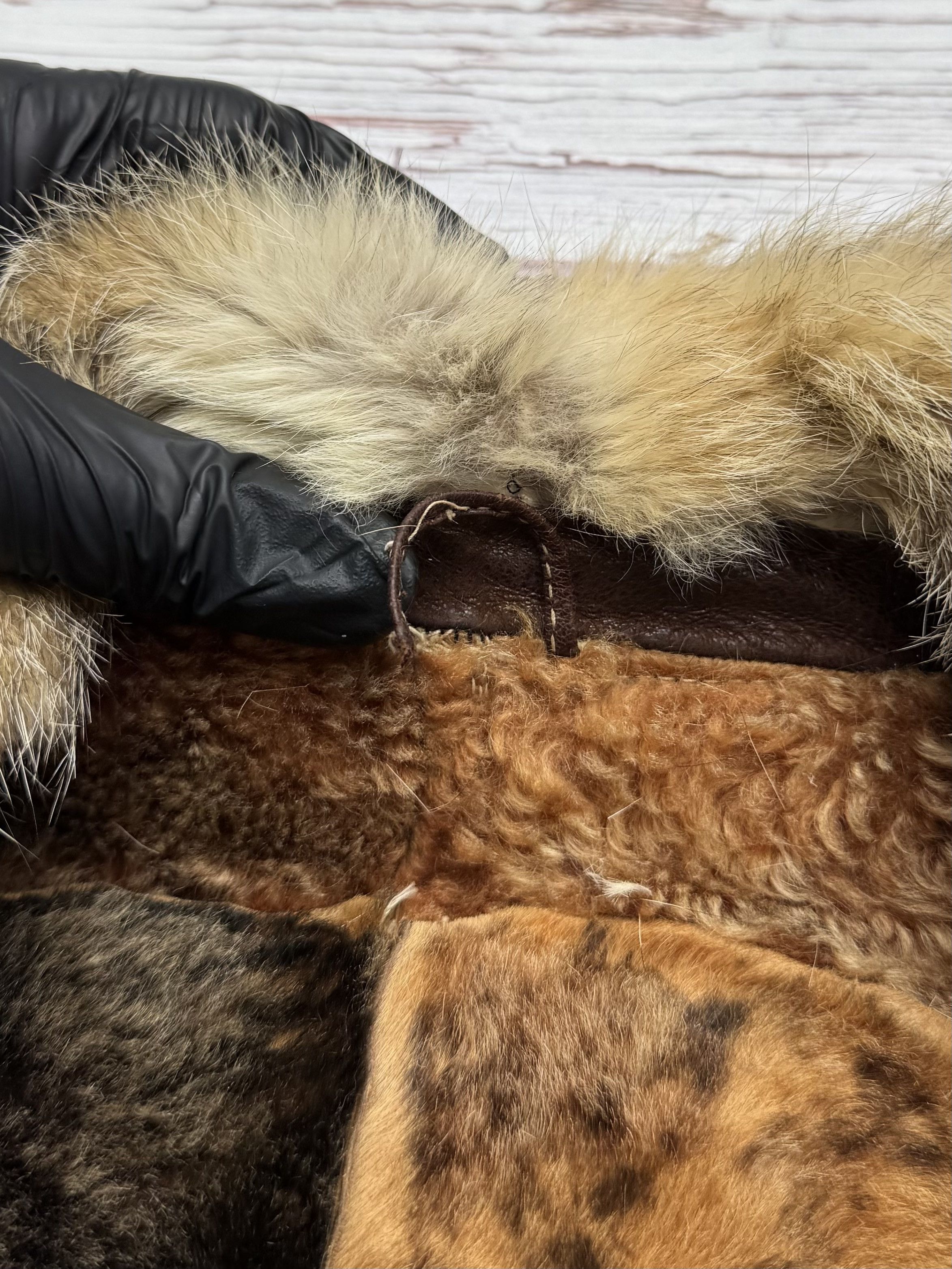 Vintage Vintage Brown Sheepskin Coat Belted Long Winter Size M / US 6-8 / IT 42-44 - 12 Thumbnail