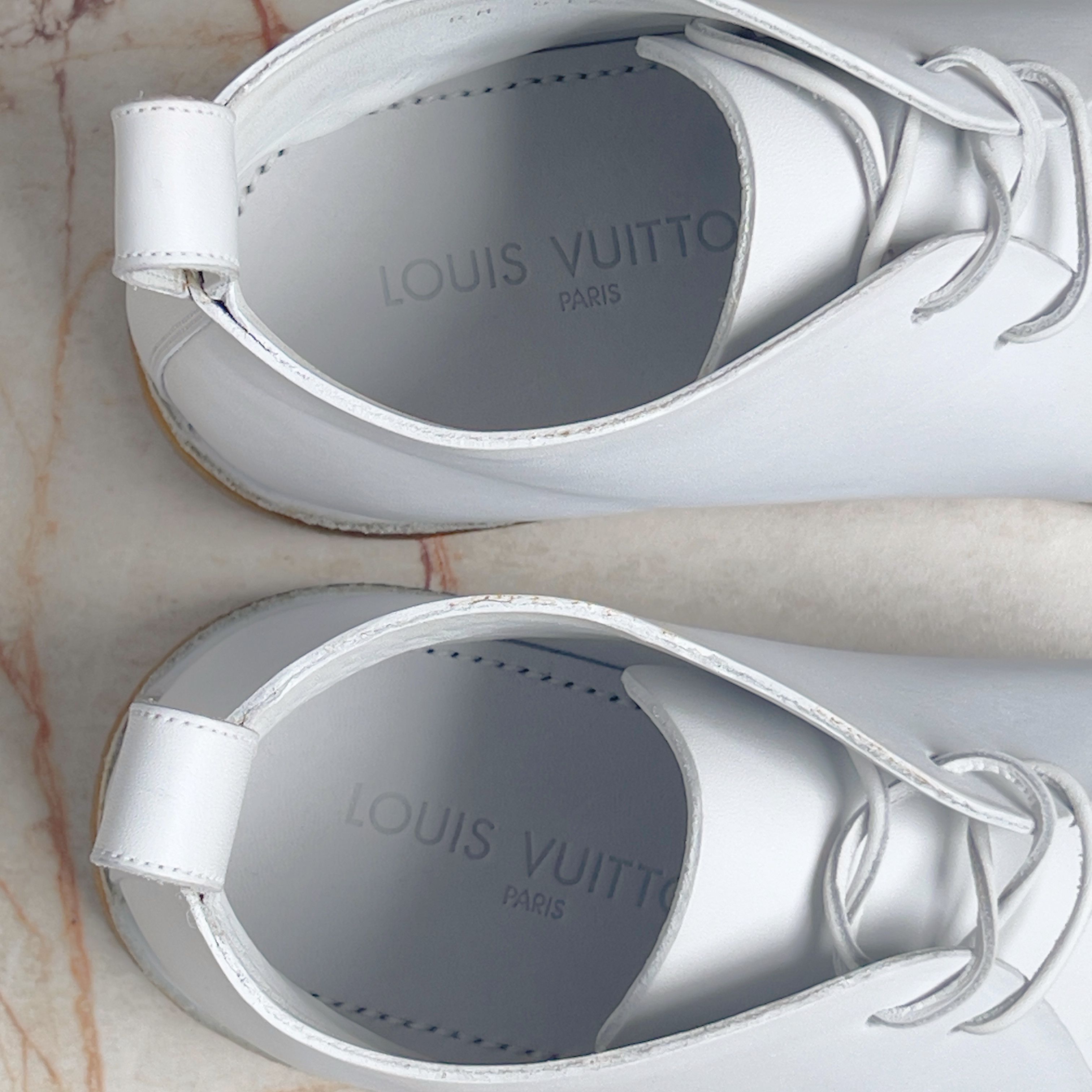 Louis Vuitton Chukka Desert Boots White Leather Size US 10.5 / EU 43-44 - 9 Thumbnail