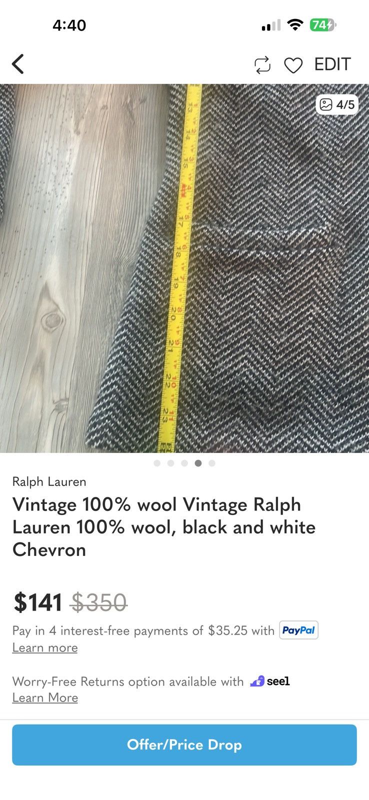 Ralph Lauren Vintage 100% wool Vintage Ralph Lauren 100% wool Size S / US 4 / IT 40 - 3 Thumbnail