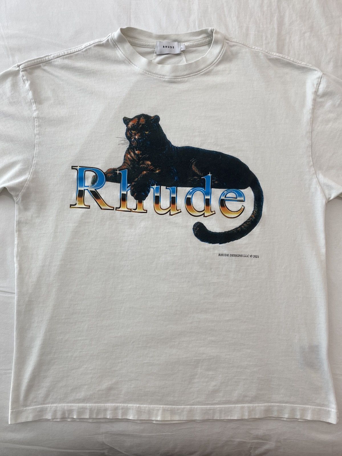 Rhude Rhude Panther Leopard Logo Tee Size US L / EU 52-54 / 3 - 4 Thumbnail