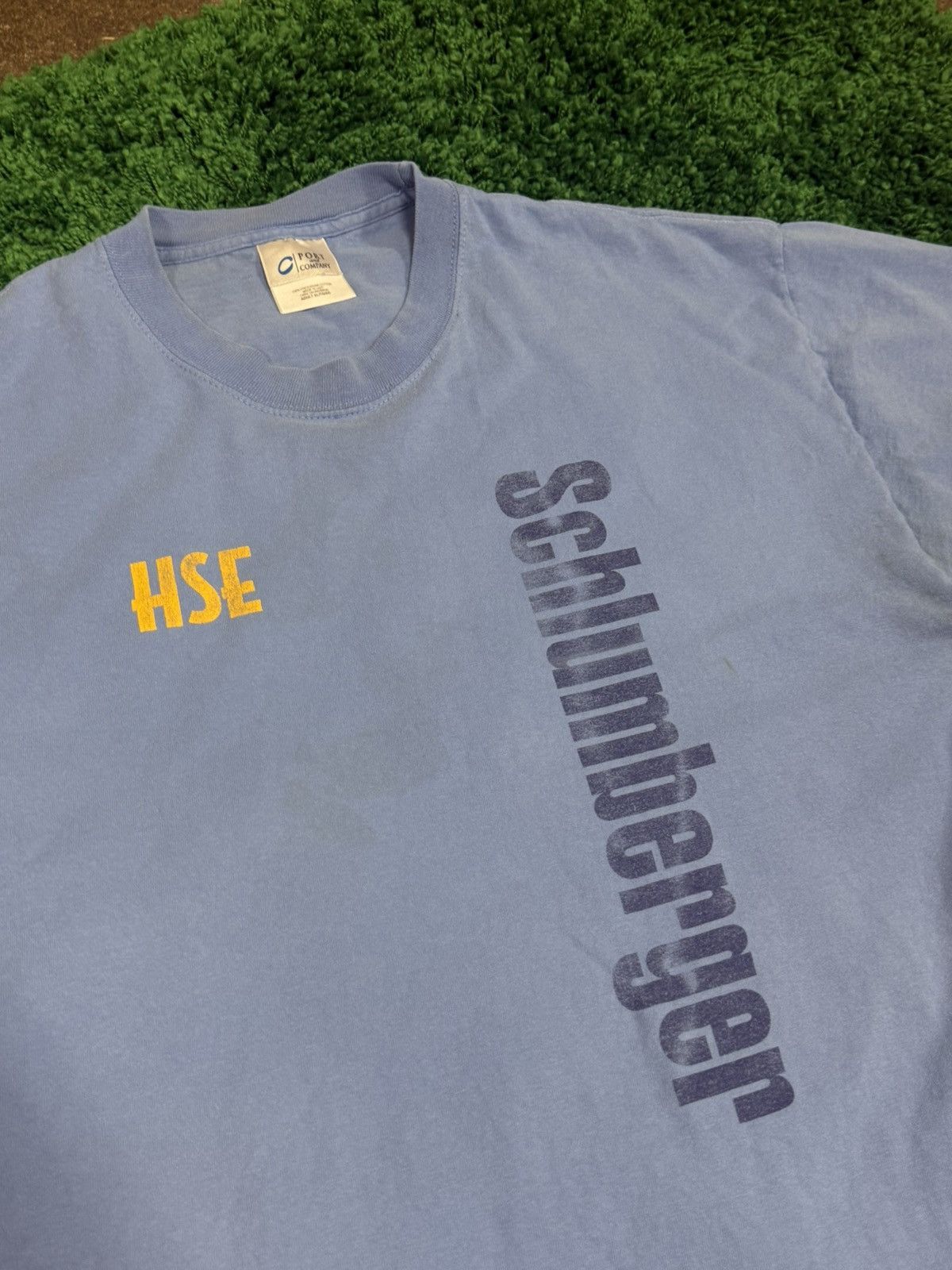 Vintage Vintage Schlumberger Oil Gas Logo HSE Tee Distressed XL Size US XL / EU 56 / 4 - 2 Thumbnail