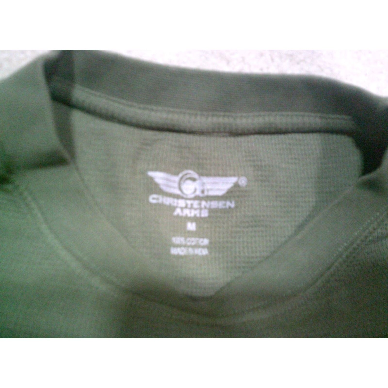 Vintage Christensen Arms Thermal Shirt Mens Medium Green Waffle Knit Shirt Mens Size US M / EU 48-50 / 2 - 4 Thumbnail