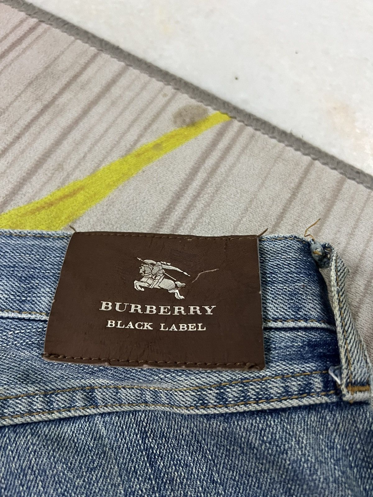 Burberry 💥Flare💥Burberry Black Label Distressed Faded Jean Size US 33 - 23 Thumbnail
