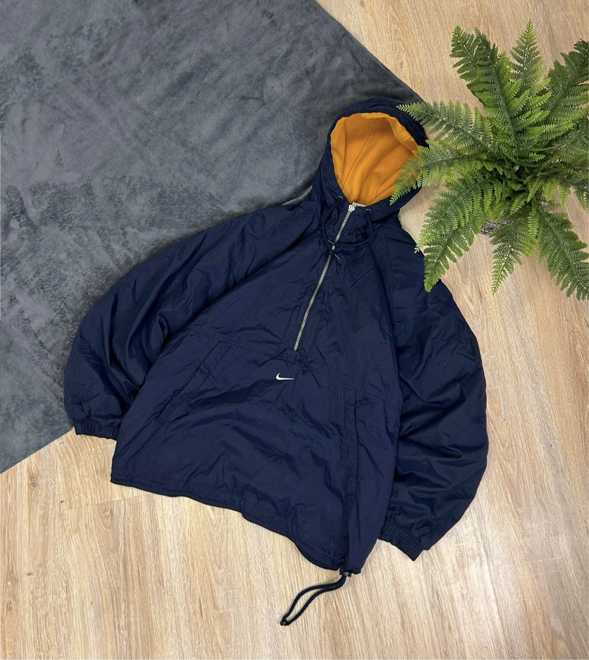 90'S Nike Anorak Jacket, Men's XL, Vintage Nylon green type Vintage Second Hand