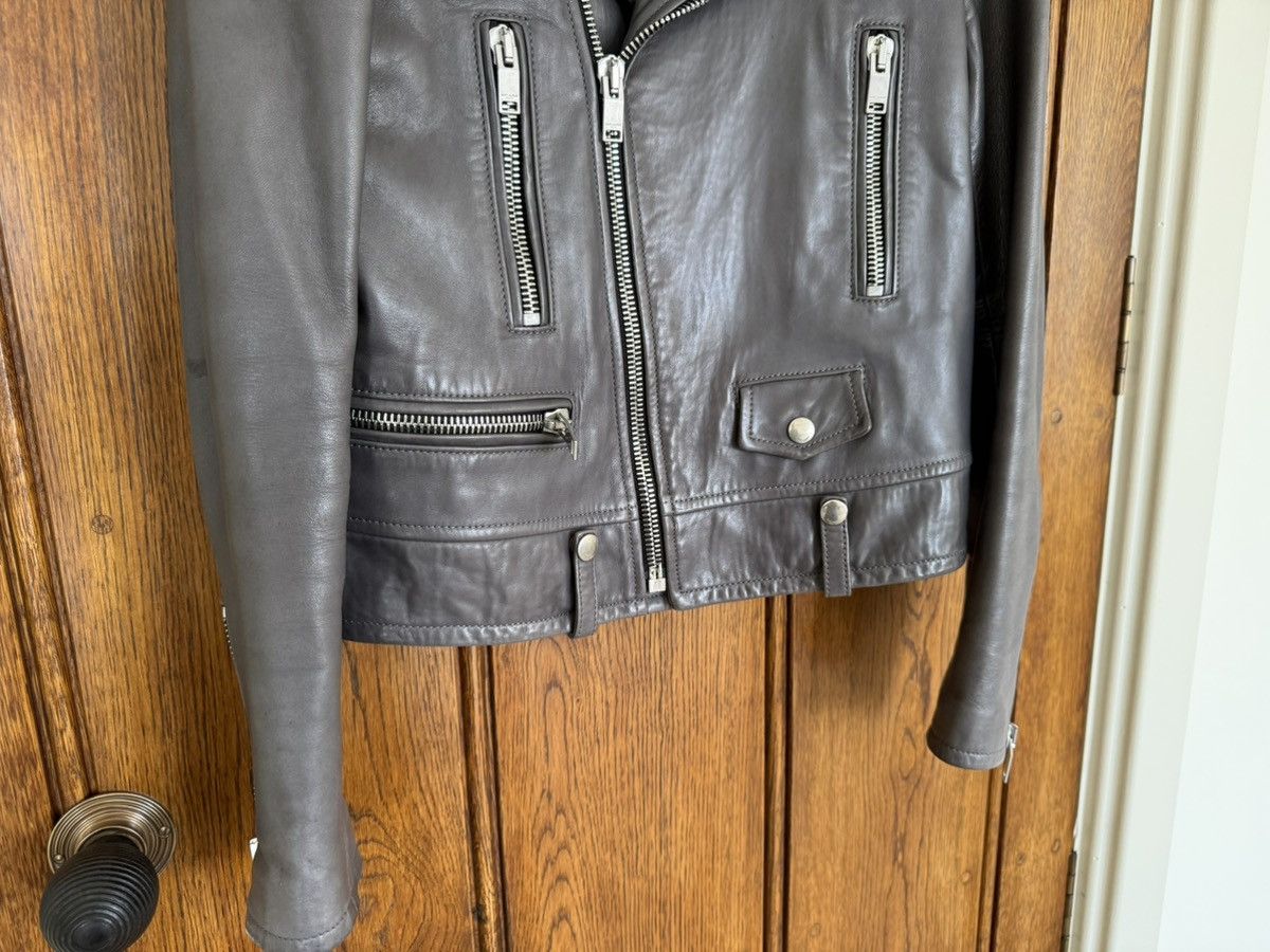Saint Laurent Paris SS15 Saint Laurent L01 gray biker leather jacket Hedi FR38 Size S / US 4 / IT 40 - 8 Thumbnail