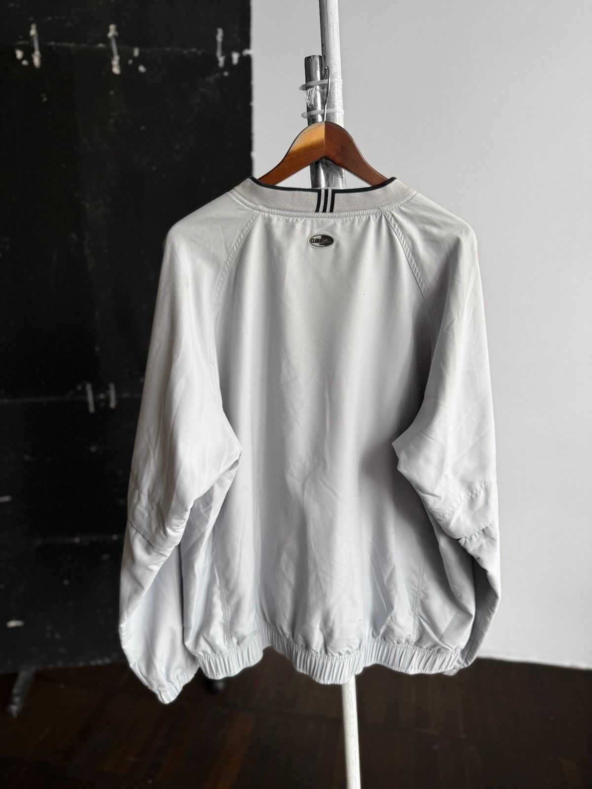 Adidas Vintage Mens Grey V-neck Jacket Zip-Off Sleeves