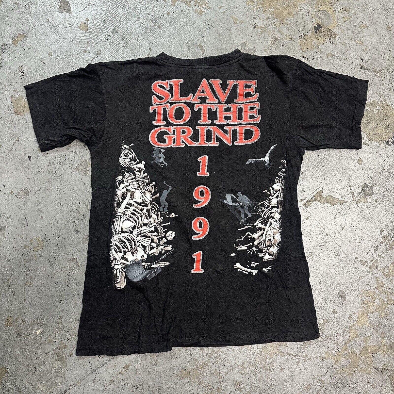 Band Tees × Vintage Vintage 1991 Skid Row Slave To The Grind Band T-Shirt Large Size US L / EU 52-54 / 3 - 3 Thumbnail