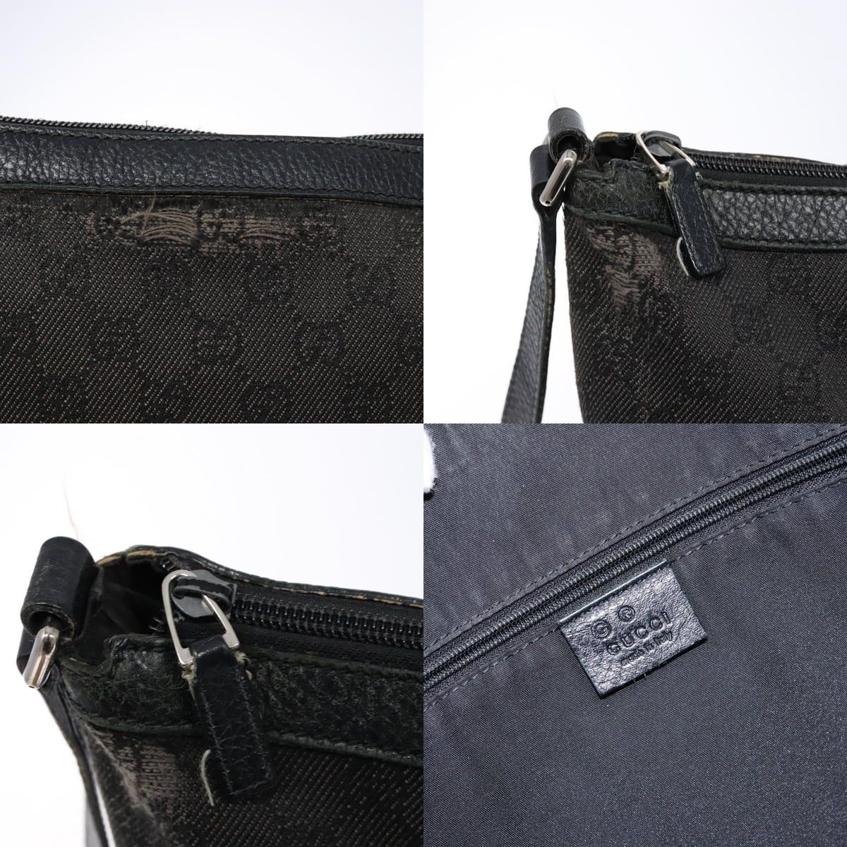 Gucci GUCCI GG Canvas Shoulder Bag Black Silver Size ONE SIZE - 11 Thumbnail