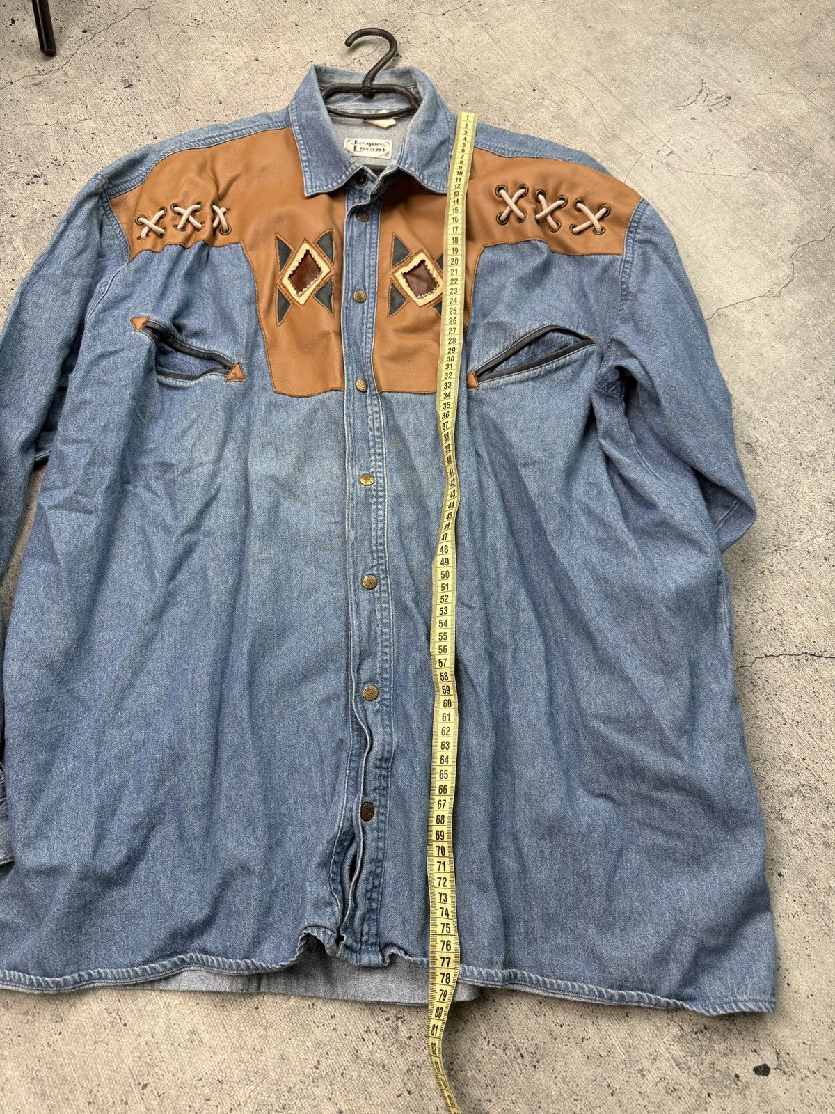 Vintage Vintage Leather Western Shirt Jacket Size US XL / EU 56 / 4 - 8 Thumbnail