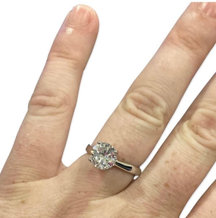 Other 18k White Gold 2ct. Solitaire Diamond Engagement Ring Sz. 7 Size ONE SIZE - 2 Thumbnail