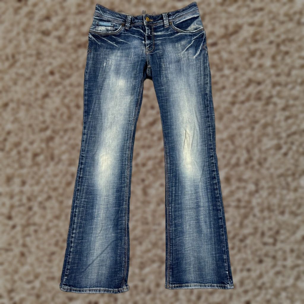 Mavi Mavi Women's Jeans Bootcut Size 29 Blue Denim Stretch Embroidered Distressed Cotton Women's Size 29" - 1 Thumbnail