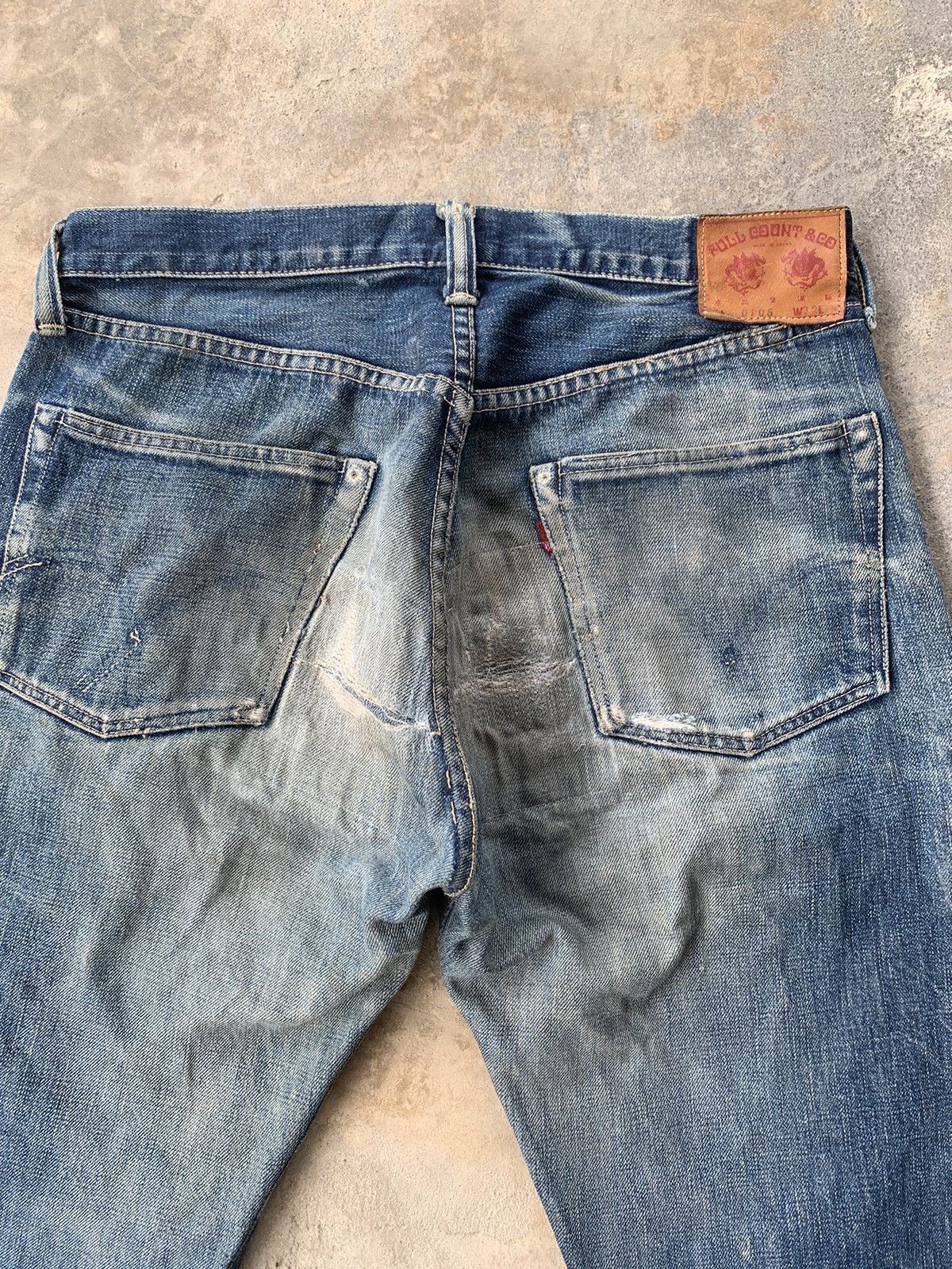 Full Count & Co. Vintage Full Count 0105 Selvedge Distressed Denim Size US 31 - 6 Thumbnail