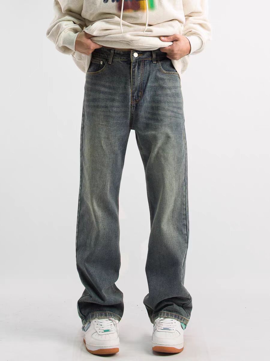 Japanese Brand × Jean Vintage straight baggy high street washed jeans Size US 32 / EU 48 - 4 Thumbnail