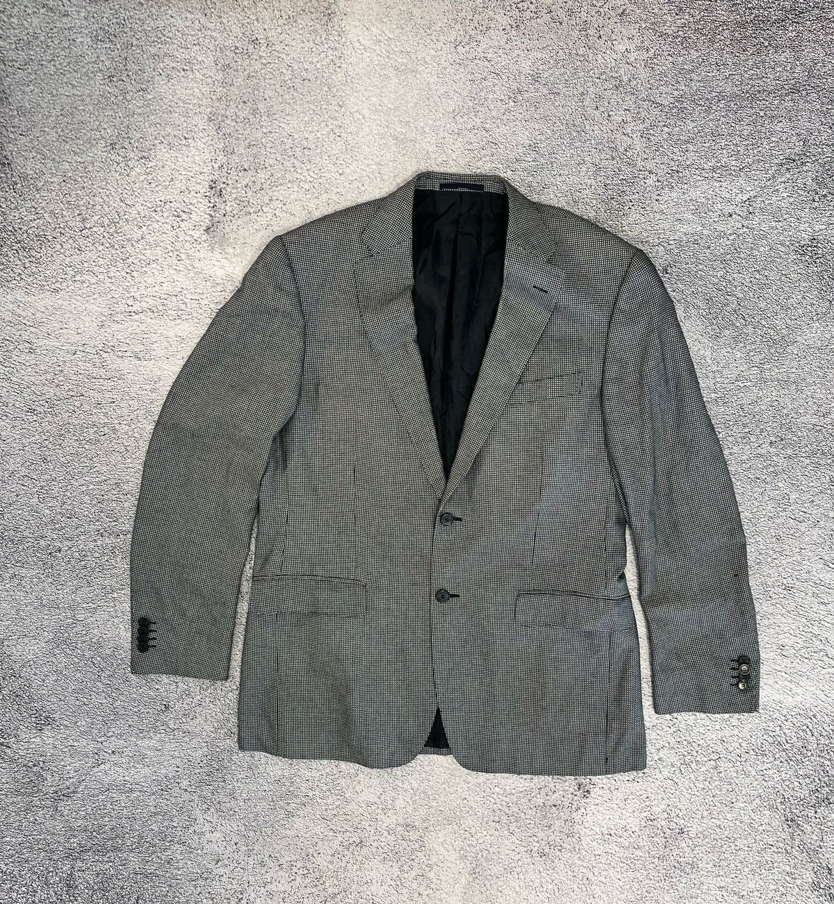 Versace Versace Mens Blazer Jacket Silk Rayon Viscose Gray Size 54R Size 54R - 1 Thumbnail
