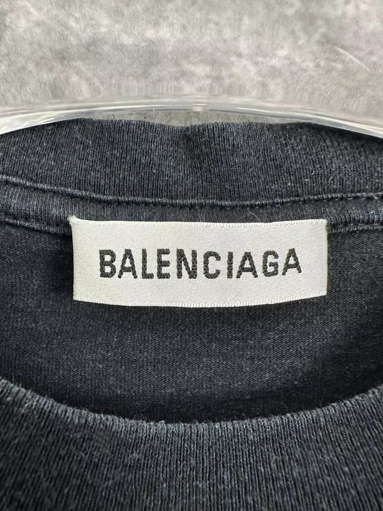 Balenciaga Balenciaga Balenciaga Black Logo Short Sleeve Shirt -2507 Size US XS / EU 42 / 0 - 7 Thumbnail
