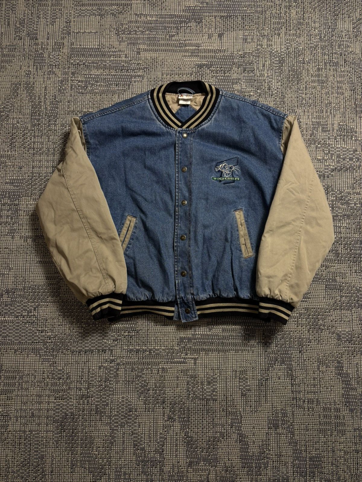 Disney Vintage Rare Disney Tiger USA Denim Bomber Jacket Size US XL / EU 56 / 4 - 3 Thumbnail