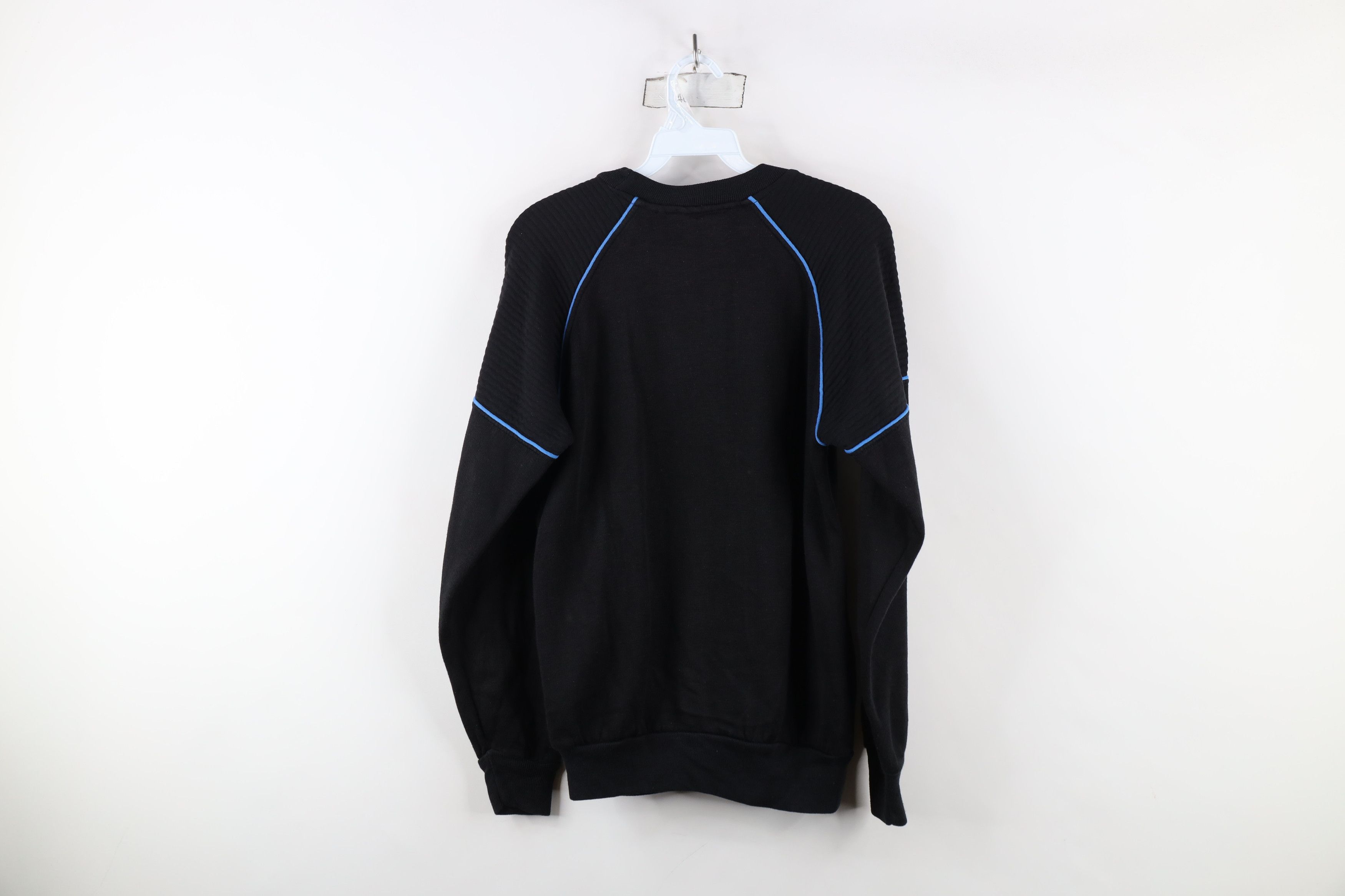 Vintage Vintage 70s 80s Streetwear Blank Ribbed Sweatshirt Black Size M / US 6-8 / IT 42-44 - 9 Thumbnail