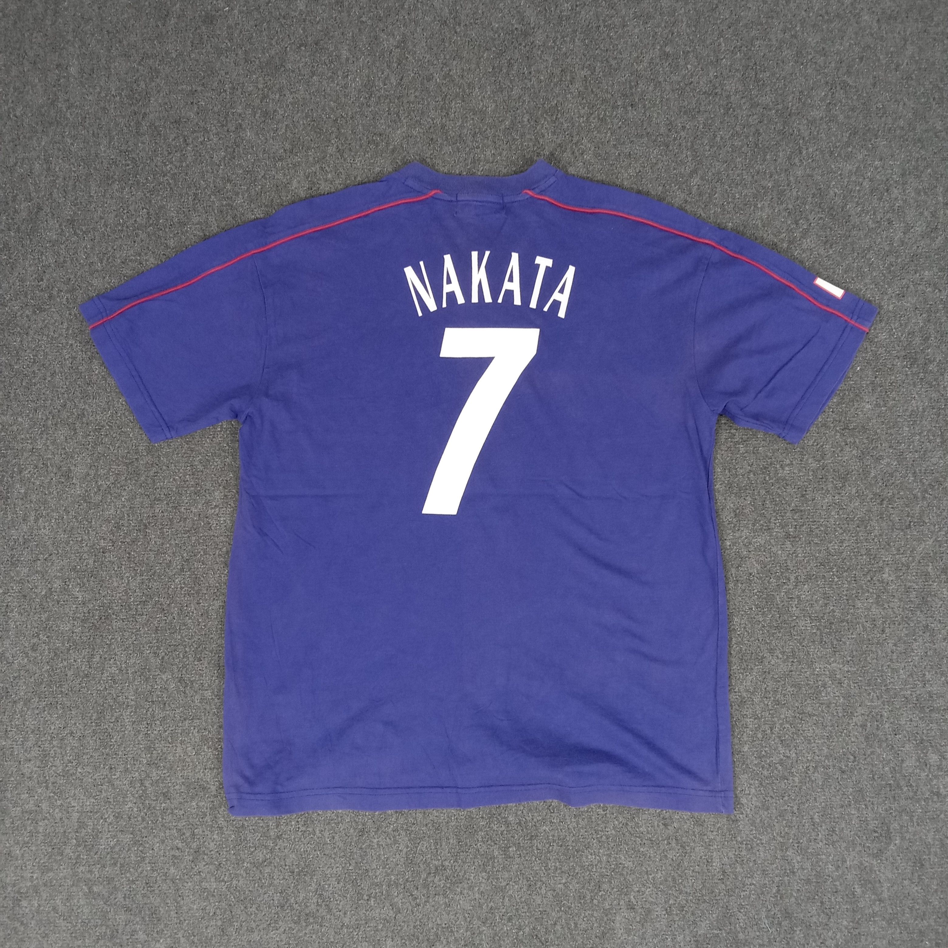 Japanese Brand × Vintage Japan Soccer Team Pro Player Nakata 7 Tshirt Size US L / EU 52-54 / 3 - 5 Thumbnail
