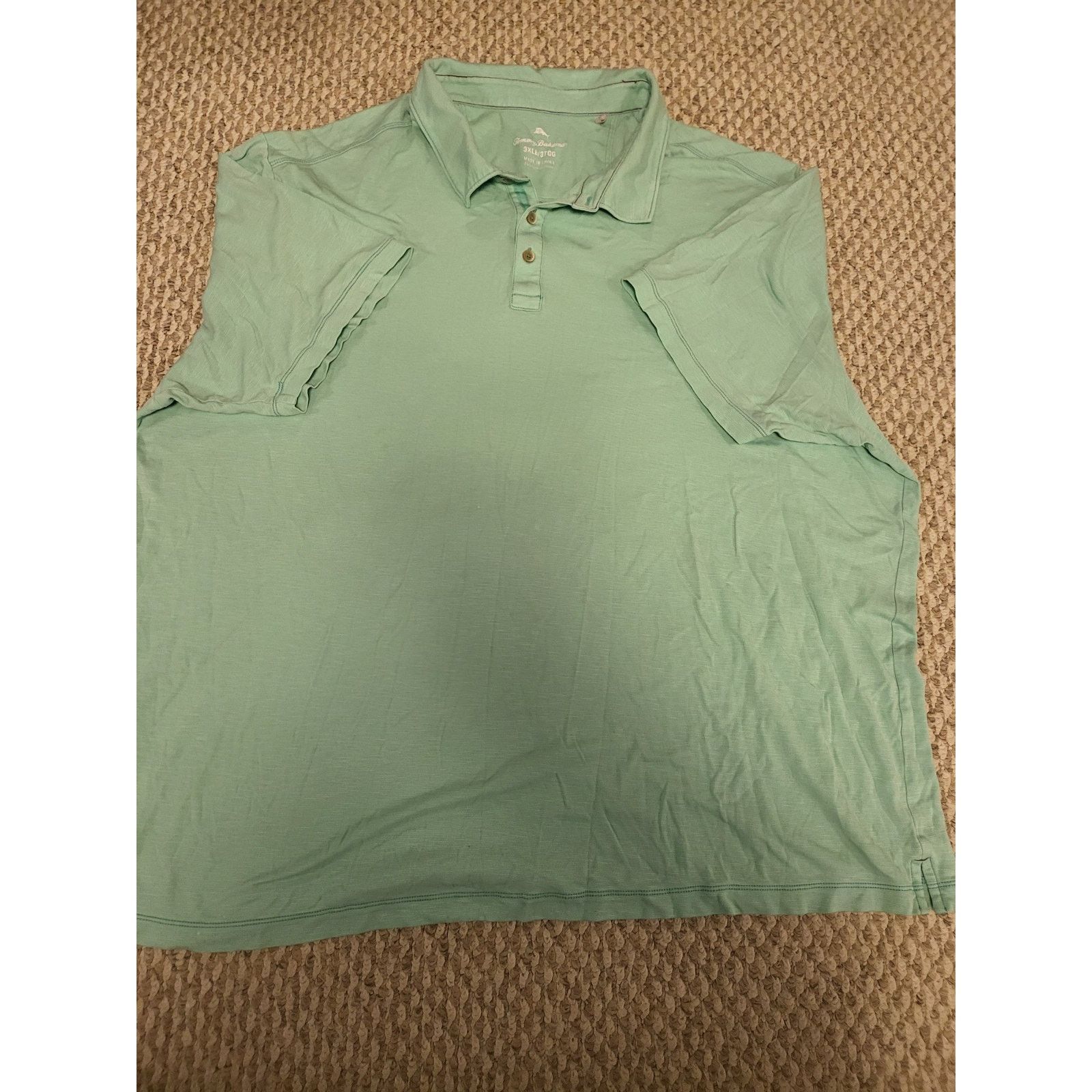 Tommy Bahama Tommy Bahama Men's 3XL Three Button Pale Green Golf Shirt Size US XXL / EU 58 / 5 - 1 Thumbnail