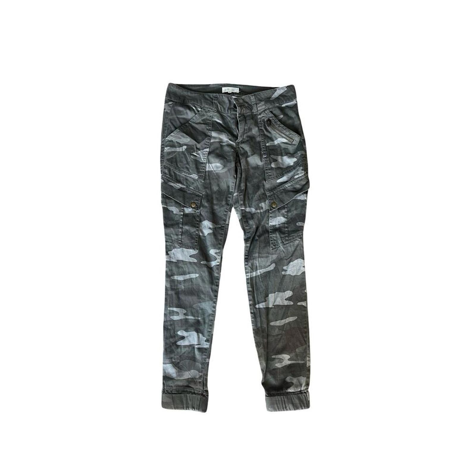 Other Jolt Cropped Cargo Gray Camo Pants 7 Size 27" / US 4 / IT 40 - 2 Thumbnail