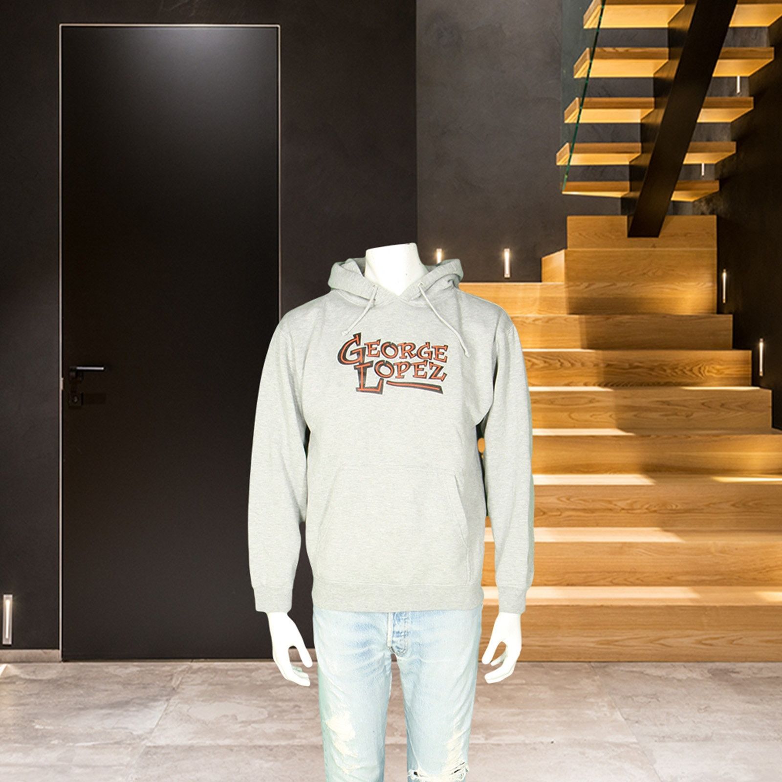 image of Y2K Vintage George Lopez Tv Show Promo Hoodie Sweatshirt M in Grey, Men's (Size Medium)