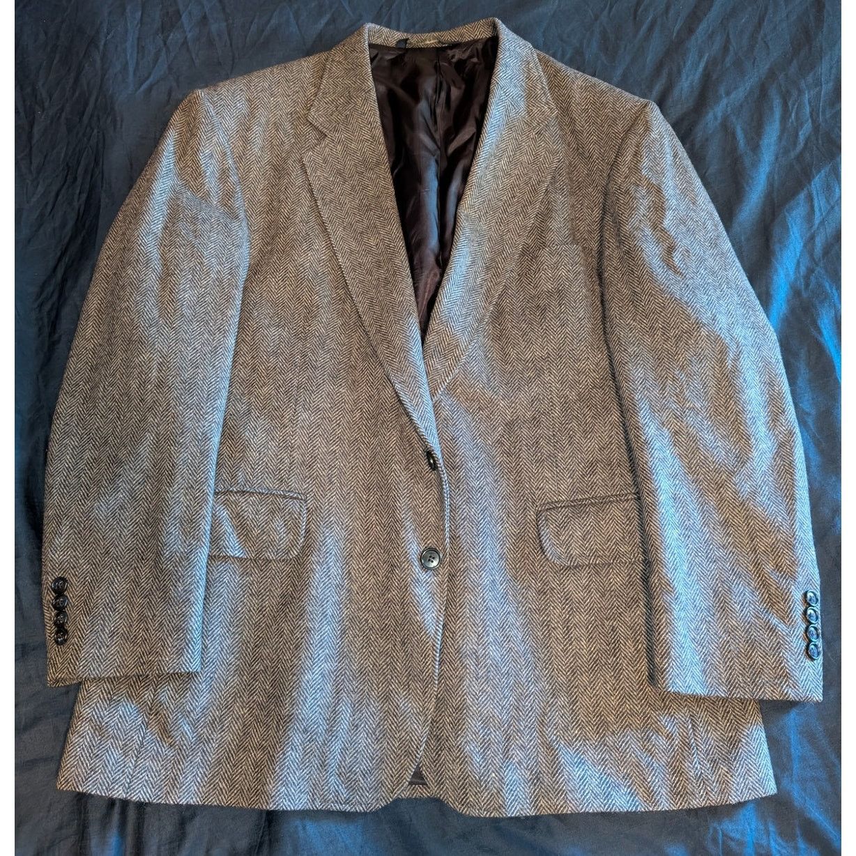 Lands' End Vintage Lands' End Herringbone Blazer jacket Size 46R USA Size 46R - 1 Thumbnail