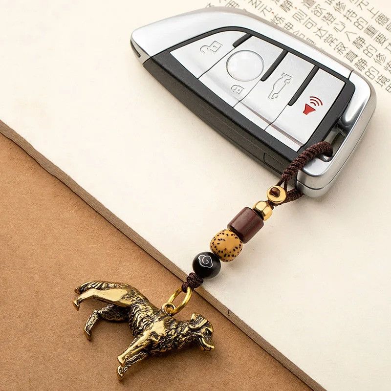 Other Dog Keyring Car Keychain Brass Holder Hanging Charms Size ONE SIZE - 3 Thumbnail
