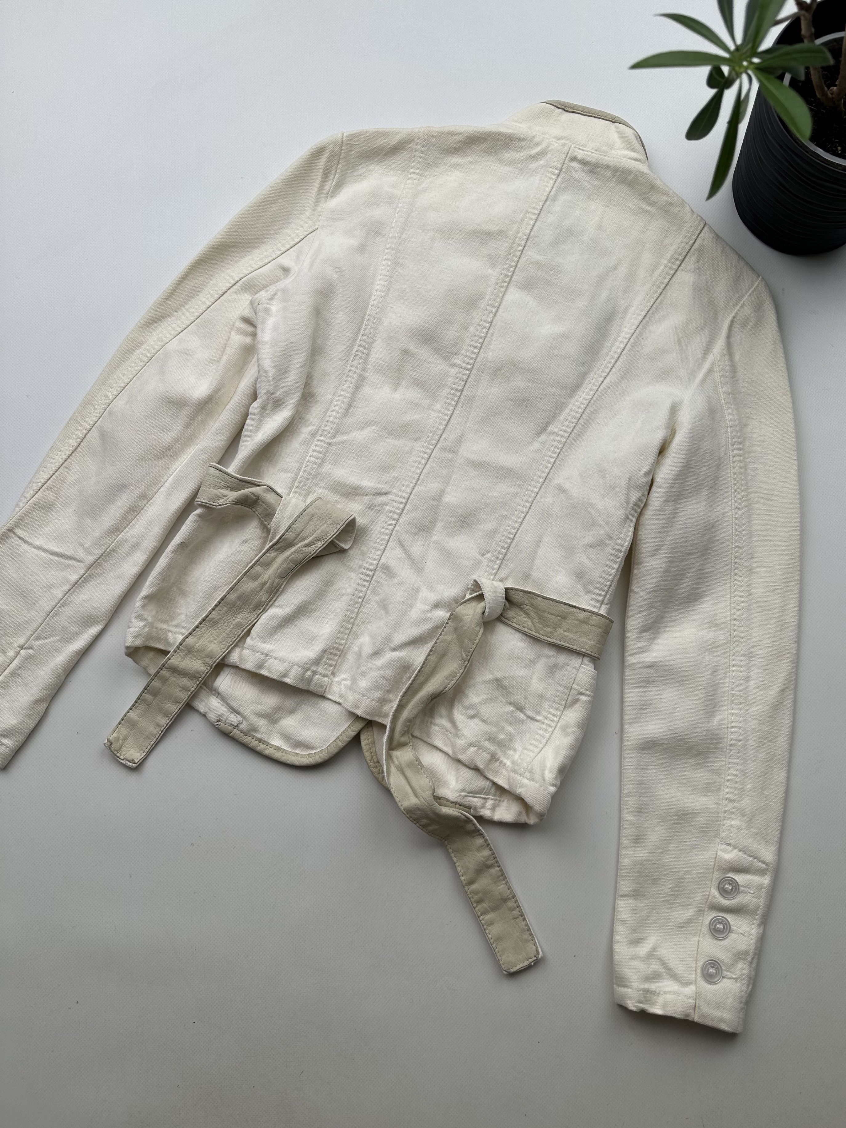 Armani Emporio Armani Asymmetry Jacket With Leather Belt (69) Size M / US 6-8 / IT 42-44 - 10 Thumbnail
