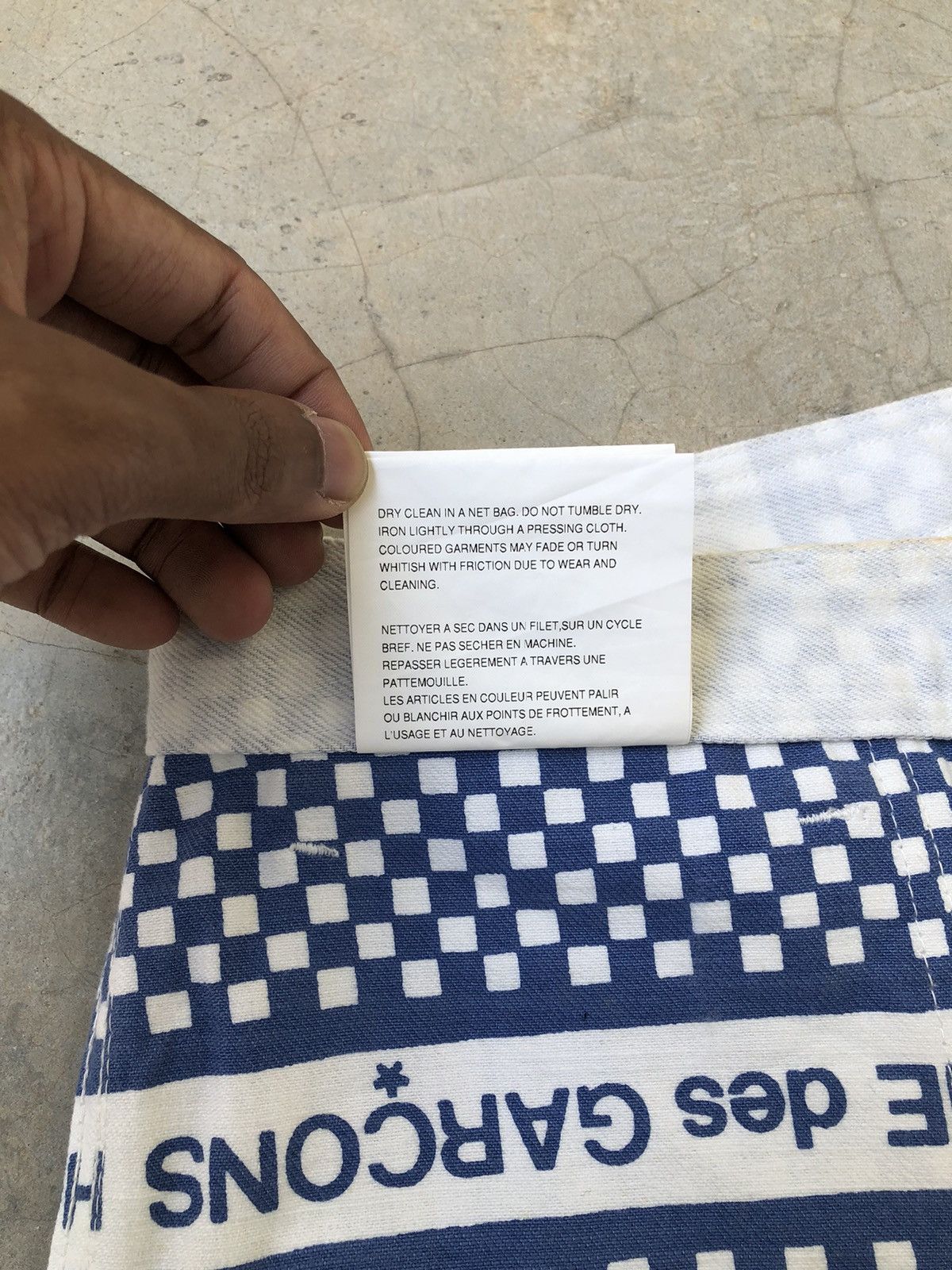 Comme des Garcons ADV2003 Comme Des Garcons Reversible Checkered Logo Denim Size US 34 / EU 50 - 6 Thumbnail