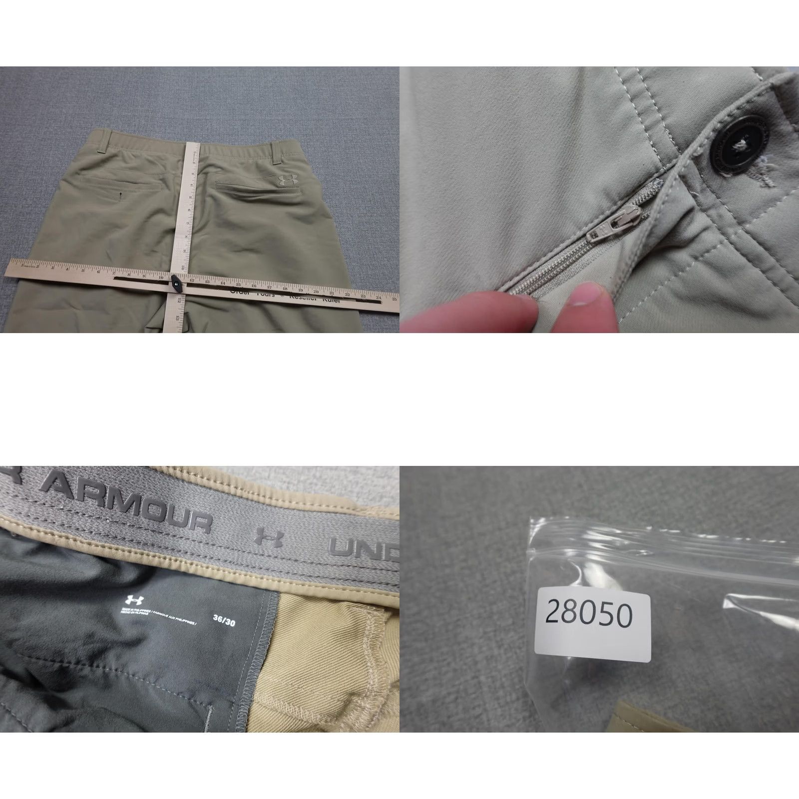 Under Armour Under Armour Golf Pants Mens 36x30 Beige Khakis Performance Stretch Pockets Size US 36 / EU 52 - 8 Thumbnail