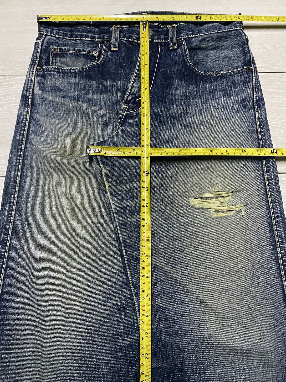 Levi's Vintage Levis 510 Mud Wash Distressed Distressed Baggy Jeans Size US 30 / EU 46 - 16 Thumbnail