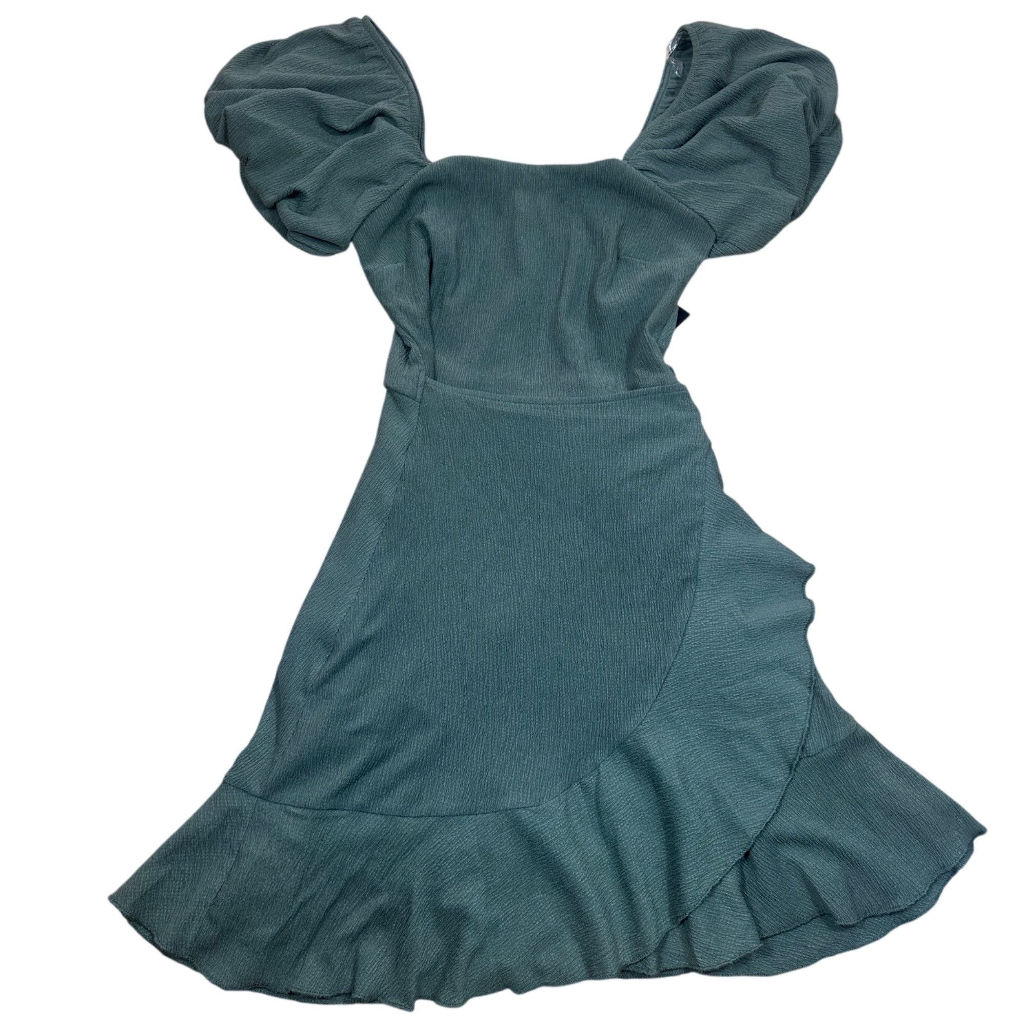 Other Trixxi Women's Junior Faux-Wrap Fit & Flare Dress Color Oliv Size XXS / US 00 / IT 34 - 3 Thumbnail