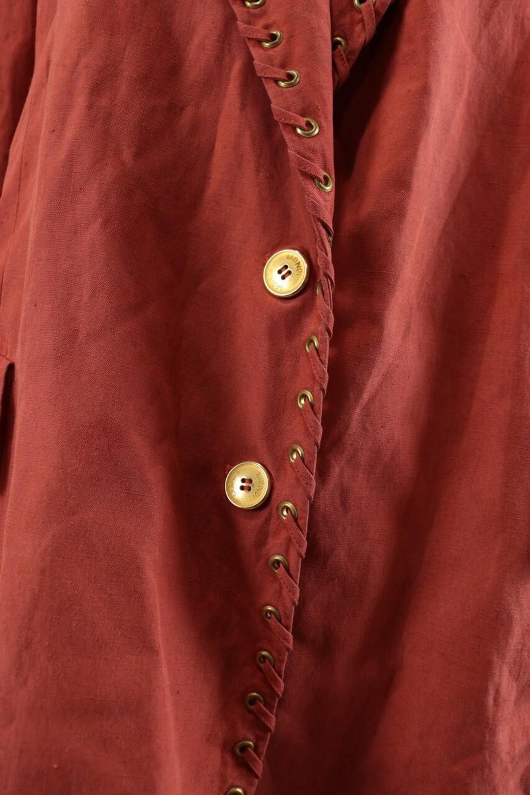Christian Dior Monsieur Mondi Silk Linen Red Single Breasted Trench Coat Size 44 Size M / US 6-8 / IT 42-44 - 5 Thumbnail