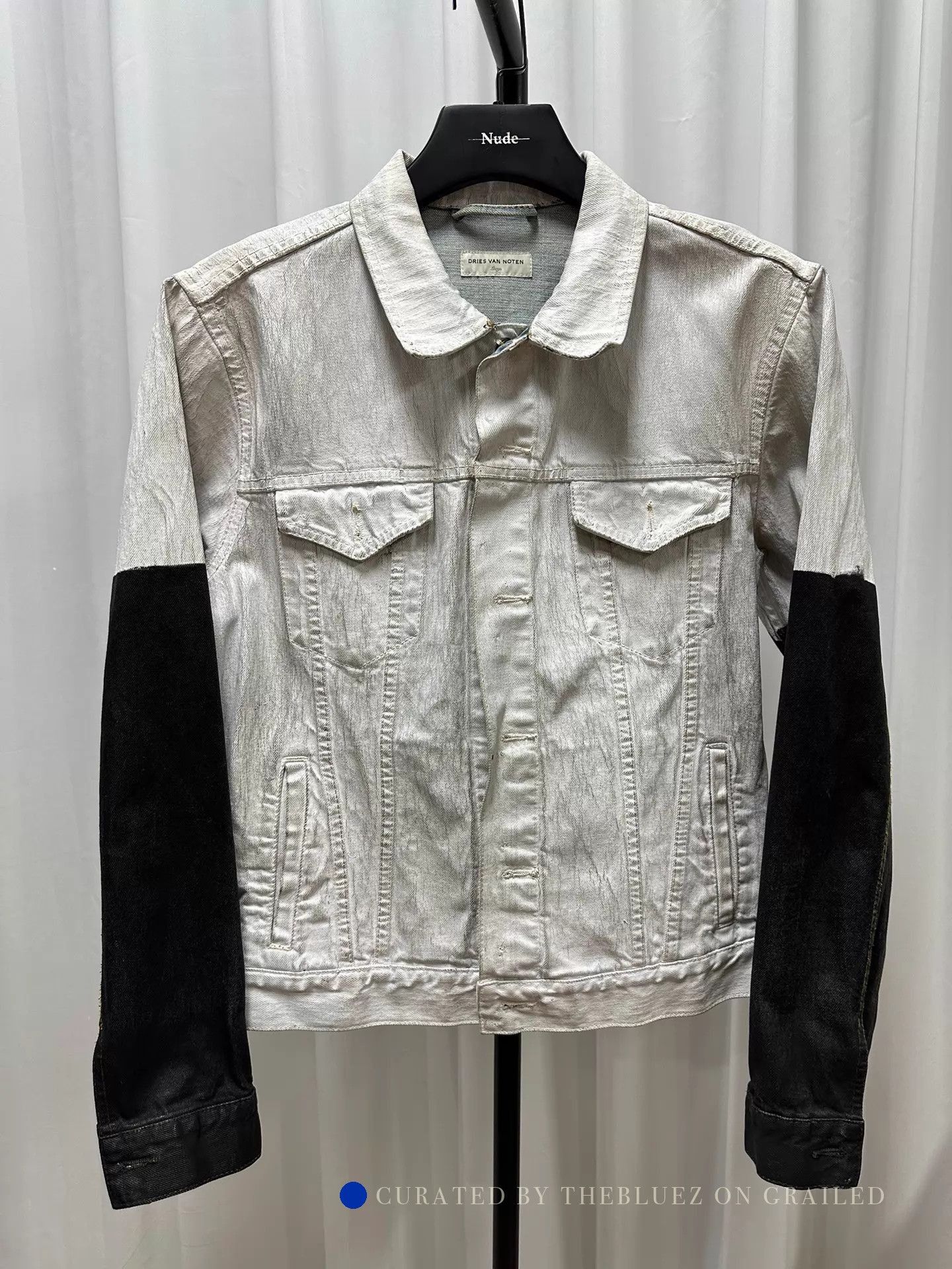 Dries Van Noten Waxed Denim Jacket in Multi Colorway Size US L / EU 52-54 / 3 - 1 Thumbnail