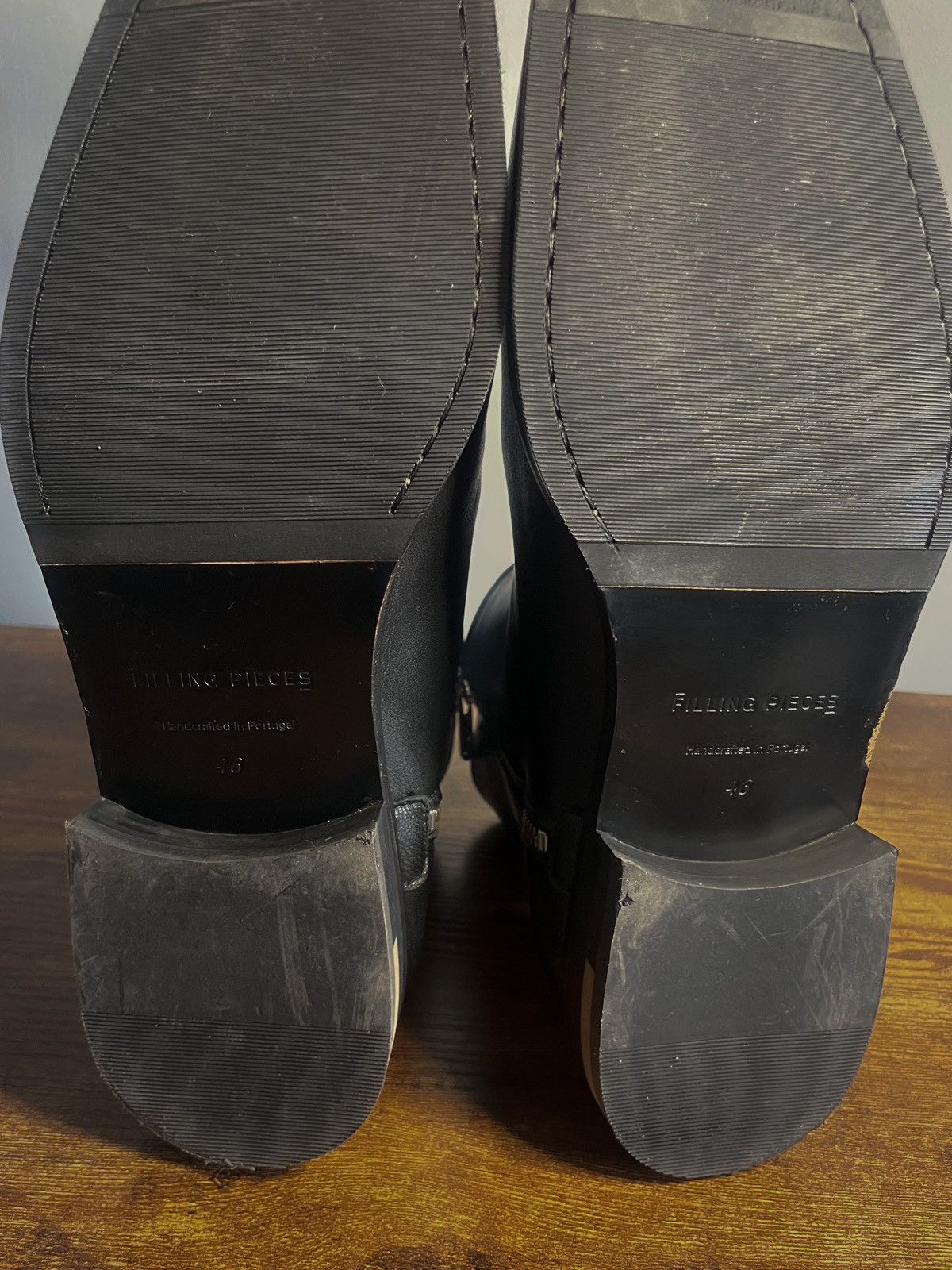 Filling Pieces Filling Pieces Western Ankle Zip-Up Leather Black Boots Size US 13 / EU 46 - 8 Thumbnail