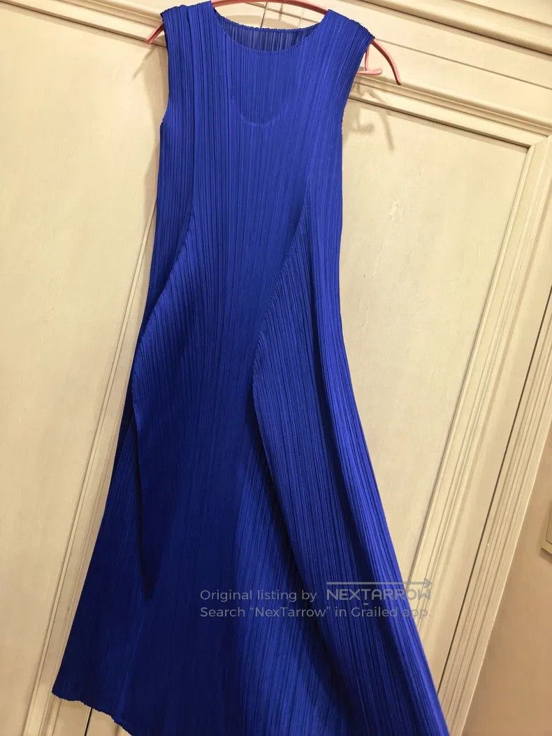 Issey Miyake Issey Miyake Blue Kelp Dress Size L / US 10 / IT 46 - 1 Thumbnail