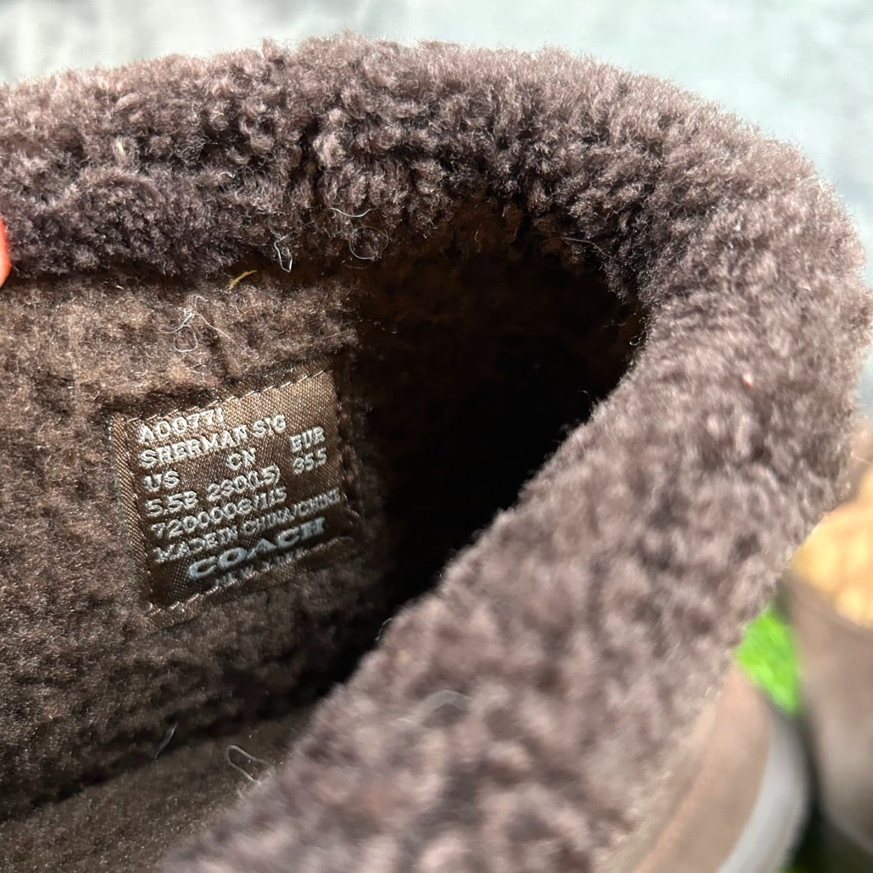Coach COACH Sherman Signature Brown Suede Fur Mid-Calf Boots Women's Winter 5.5 B Size US 6 / IT 36 - 5 Thumbnail