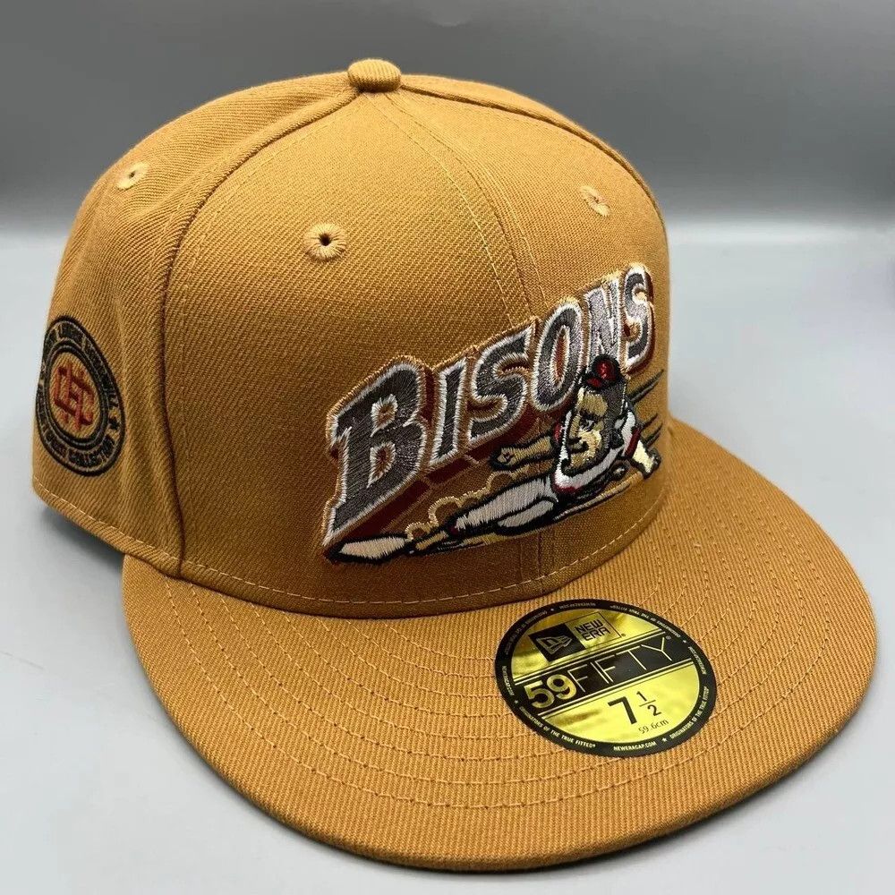 New Era Buffalo Bisons Hat Men 7 1/2 59Fifty New Era MiLB Fitted Cap Size ONE SIZE - 1 Thumbnail