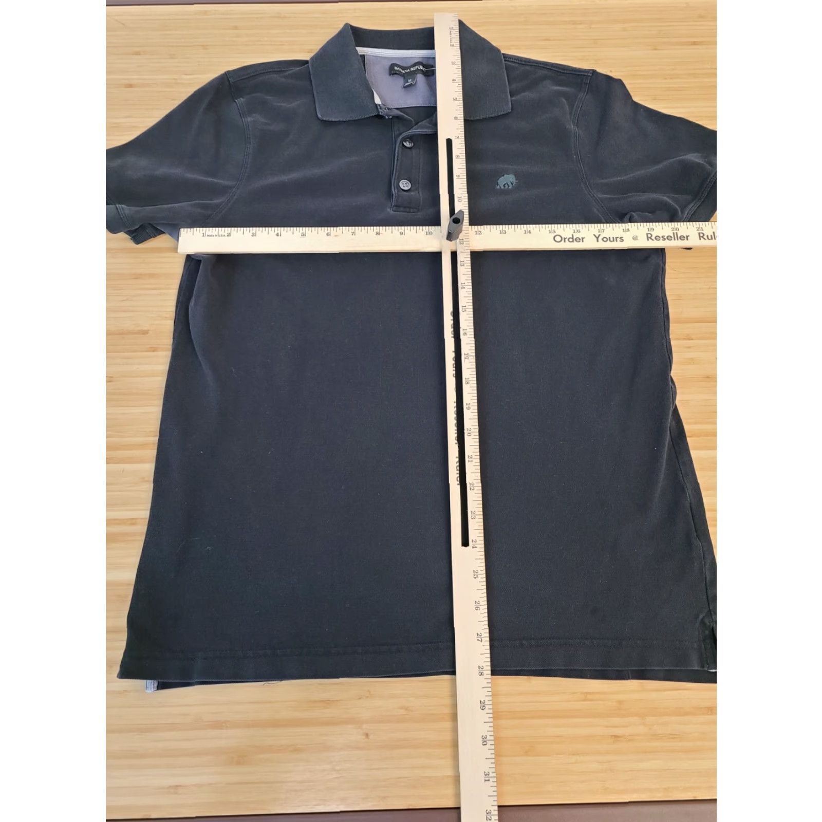 Banana Republic Banana Republic Polo Shirt Short Sleeve Men Black Size M Faded Rugby style Button-Up Shirt Size US M / EU 48-50 / 2 - 3 Thumbnail