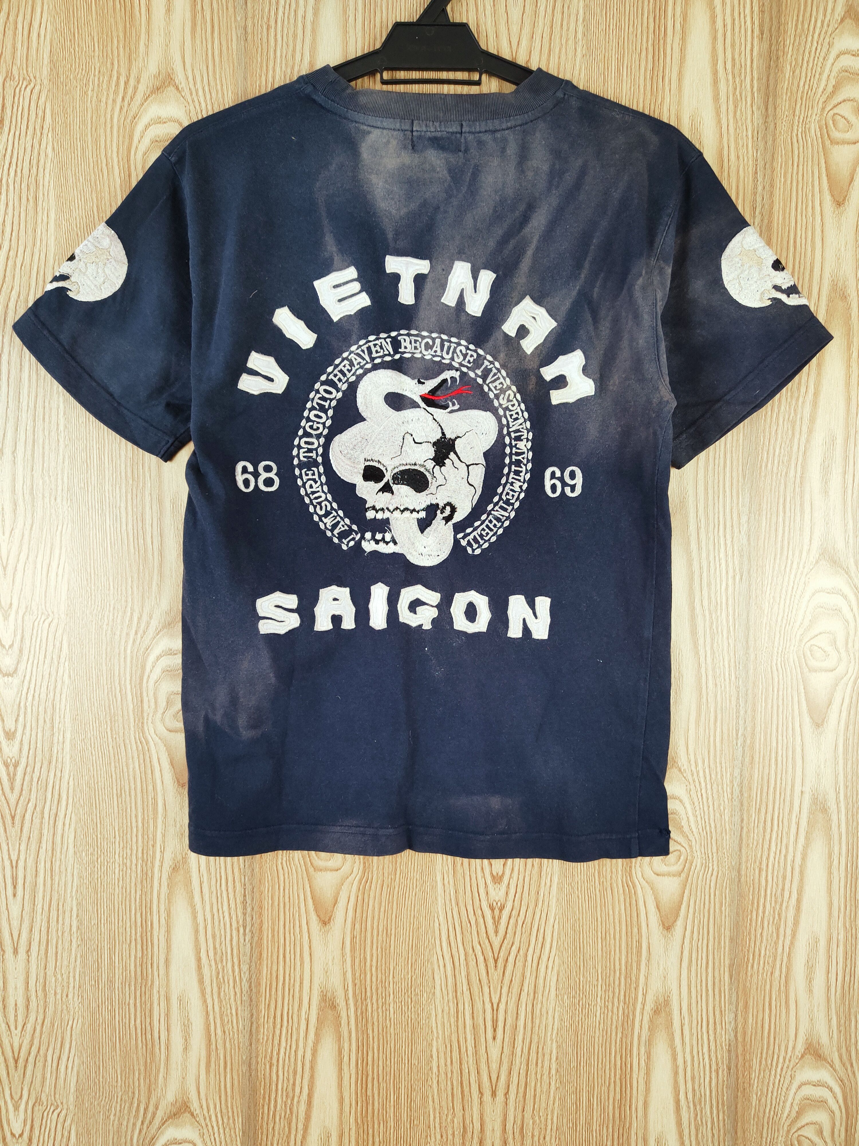 Japanese Brand Saigon Vietnam skull Back Street Crawler Navy Faded #W144 Size US S / EU 44-46 / 1 - 1 Thumbnail