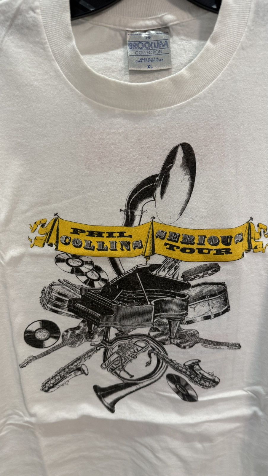 Band Tees ‘90Phil Collins “Serious Tour” TShirt, Size XL Brockum Tag. Size US XL / EU 56 / 4 - 2 Thumbnail