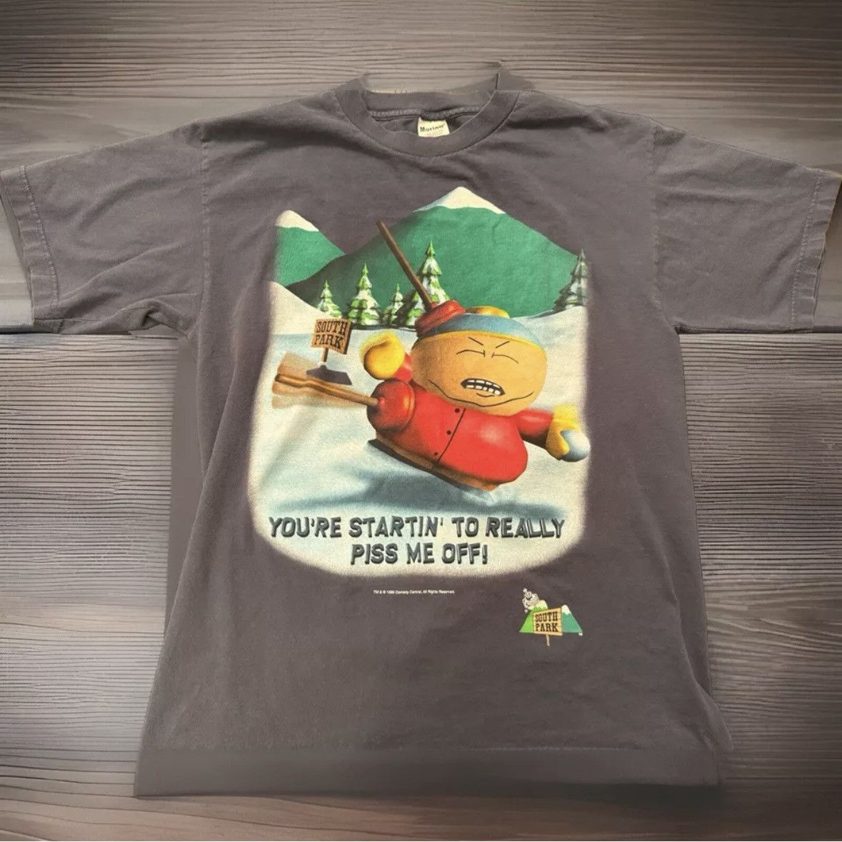 Vintage Vintage 90s South Park Cartman Graphic Tee Size L Size US L / EU 52-54 / 3 - 1 Thumbnail