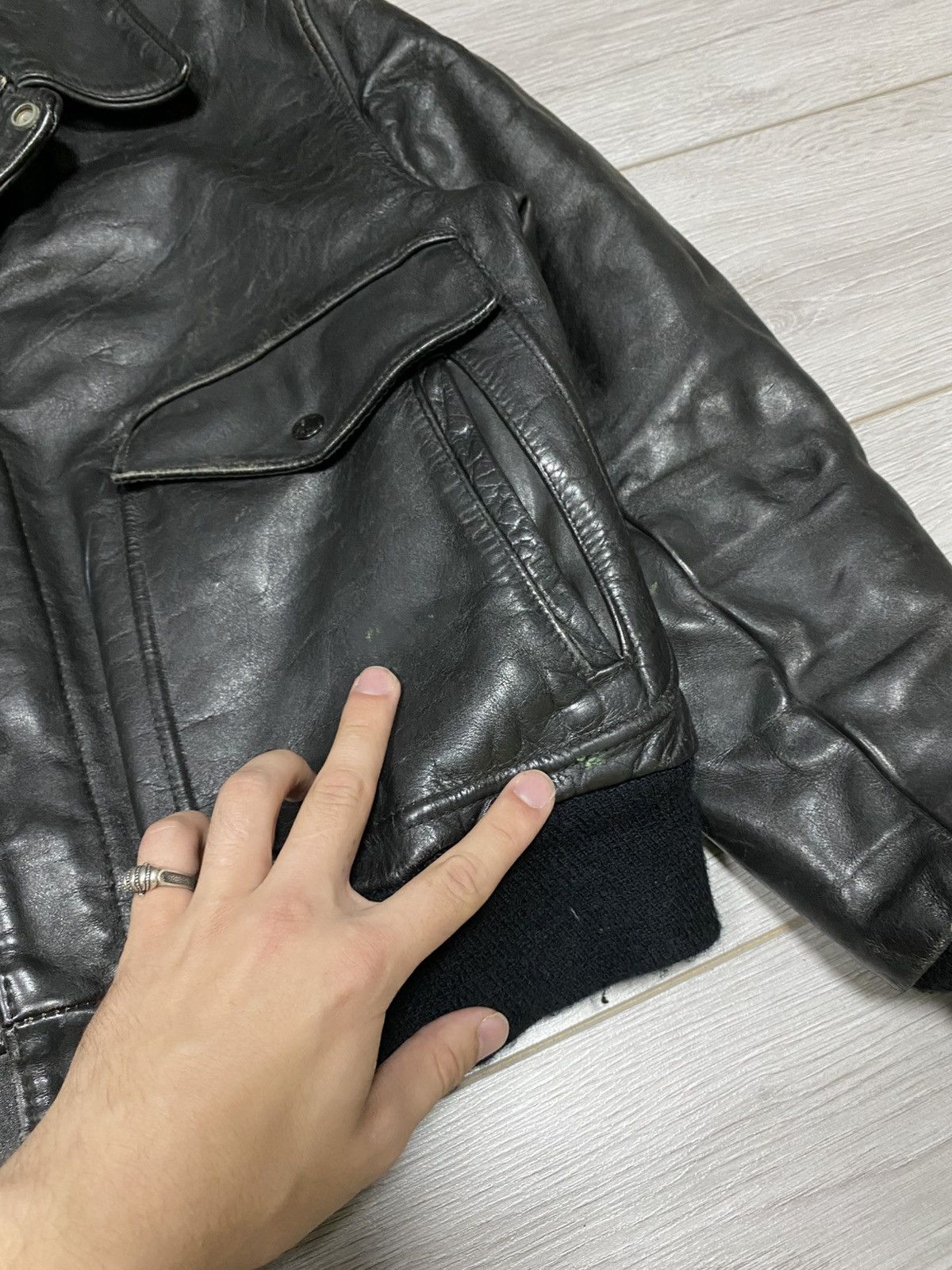 Schott Schott Perfect USA vintage leather jacket 90s Size US S / EU 44-46 / 1 - 6 Thumbnail