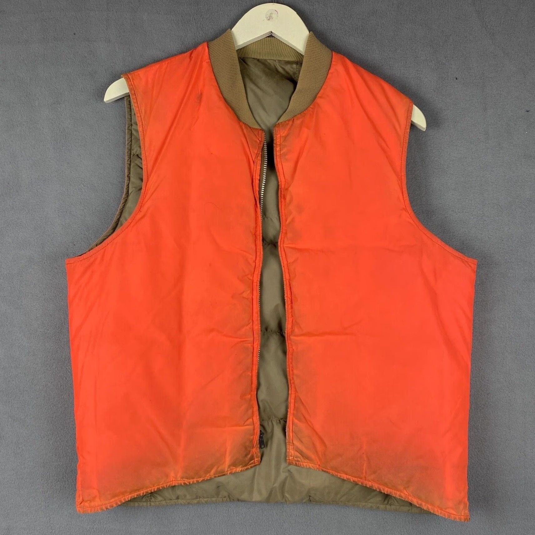 VINTAGE Woolrich Puffer Vest Mens M Reversible Goose Down Jacket