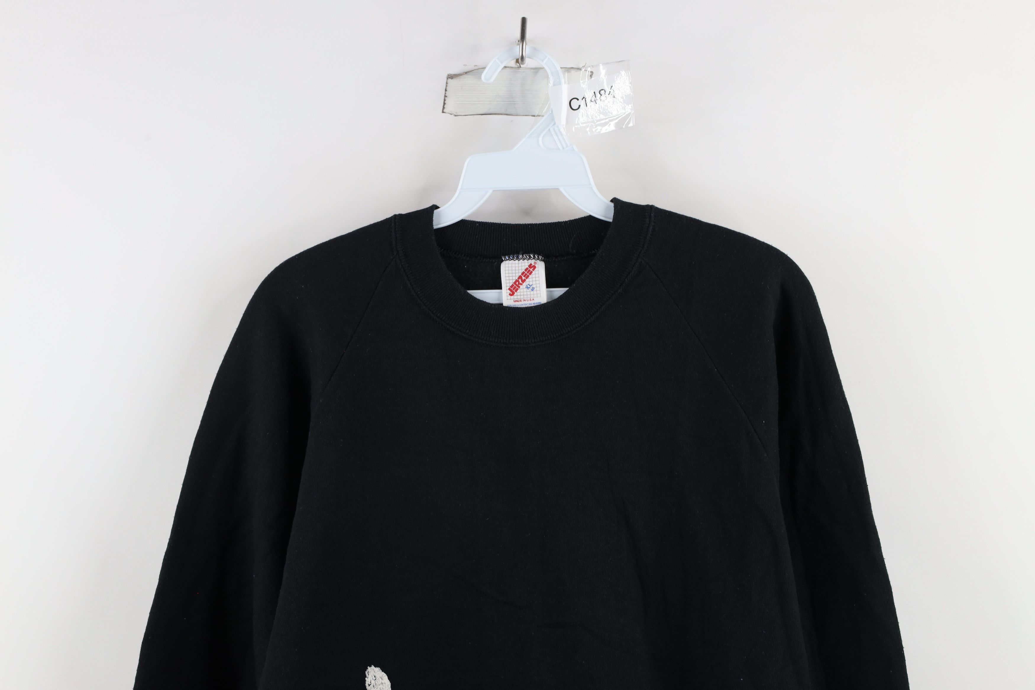 Vintage Vintage 90s Streetwear Kitten Crewneck Sweatshirt Black USA Size XL / US 12-14 / IT 48-50 - 2 Thumbnail